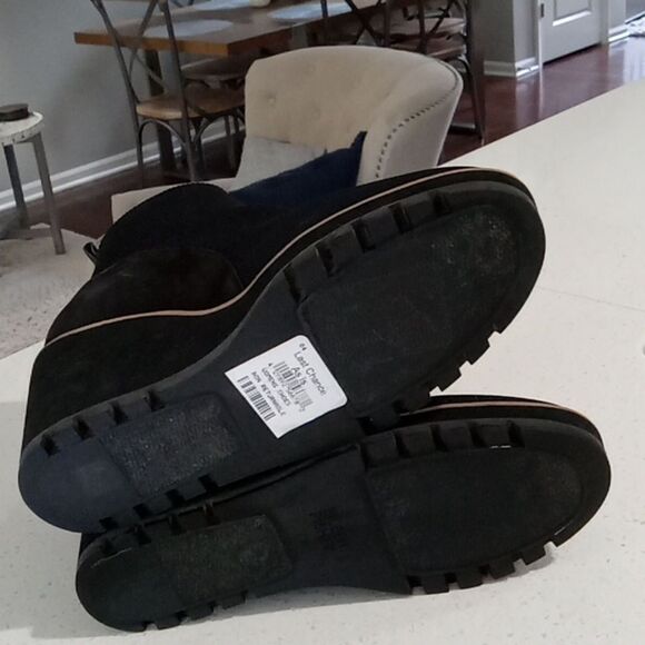 Eileen Fisher Quill Street black wedge bootie. Knit w suede detail. Size 5 NWT - Picture 8 of 8